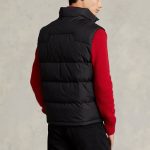 POLO RALPH LAUREN MEN WATER-REPELLENT DOWN GILET BLACK GLOSSY - Image 3