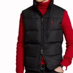 POLO RALPH LAUREN MEN WATER-REPELLENT DOWN GILET BLACK GLOSSY - Image 4