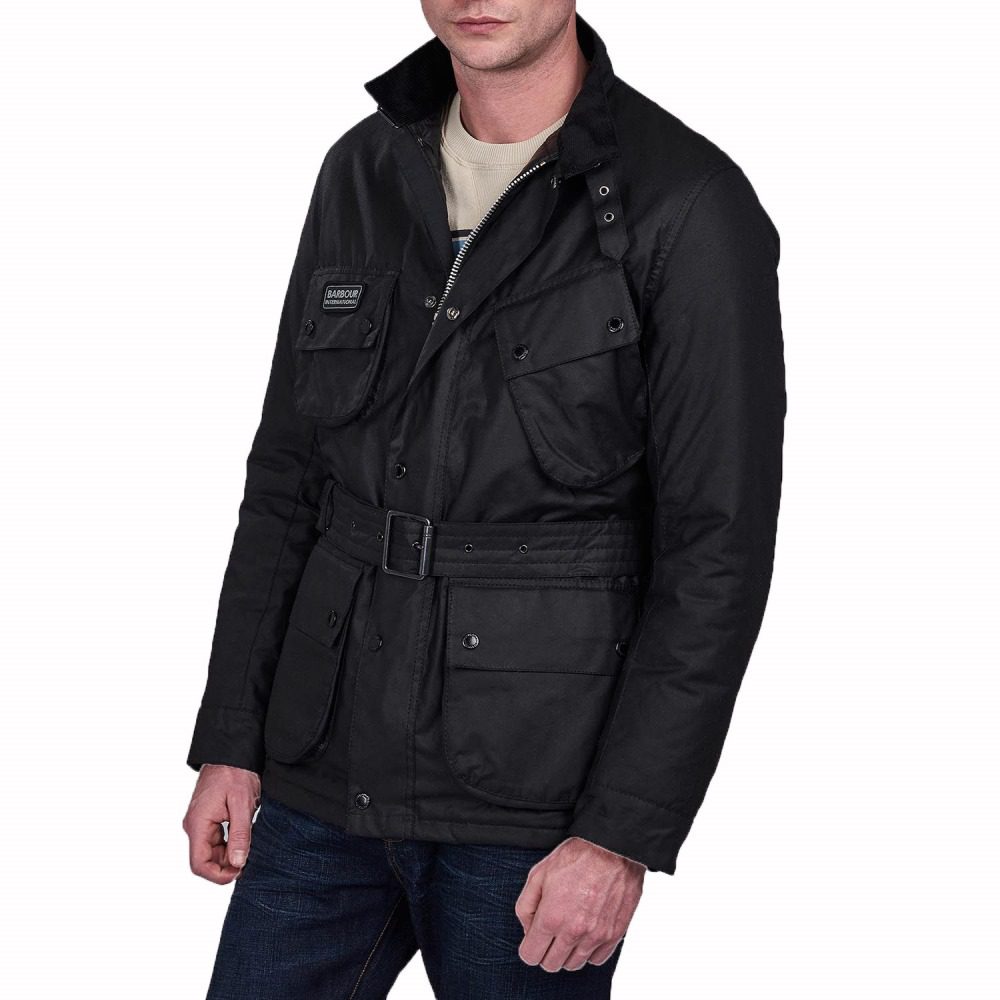 MWX1711BK71-1 BARBOUR MEN B.INTL SL INTERNATIONAL WAXED JACKET BLACK - Image 1