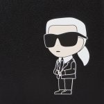 KARL LAGERFELD MEN K/IKONIK 2.0 LEATHER PASSPORT CASE BLACK - Image 2