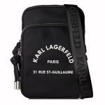 KARL LAGERFELD MAN RUE ST-GUILLAUME NYLON PHONE POUCH BLACK
