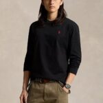 POLO RALPH LAUREN CLASSIC FIT M CLASSICS LONG SLEEVE T-SHIRT BLACK