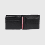 TOMMY HILFIGER MEN SIGNATURE CREDIT CARD AND COIN FLAP WALLET BLACK - Image 2