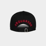 DSQUARED2 ICON BASEBALL CAP BLACK RED - Image 2
