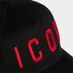 DSQUARED2 ICON BASEBALL CAP BLACK RED - Image 5