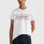 TOMMY HILFIGER MAN LOGO SLIM FIT T-SHIRT WHITE