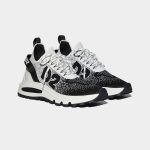 DSQUARED2 MEN RUN DS2 SNEAKERS BLACK WHITE MESH