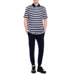 PAUL&SHARK REGULAR FIT STRIPED NATURAL COTTON POLO SHIRT WHITE BLUE - Image 4