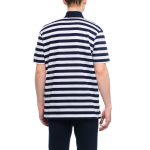 PAUL&SHARK REGULAR FIT STRIPED NATURAL COTTON POLO SHIRT WHITE BLUE - Image 3