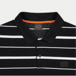 PAUL&SHARK MEN REGULAR FIT STRIPED NATURAL COTTON POLO SHIRT WHITE BLACK - Image 2