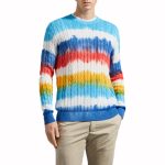 PAUL&SHARK MEN TIE & DYE COTTON CREWNECK WITH ICONIC BADGE