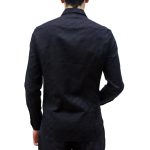 EMPORIO ARMANI MEN ALL OVER EMPORIO ARMANI PRINT REGULAR FIT SHIRT BLACK - Image 4