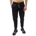 EMPORIO ARMANI MEN LOGO SERIES COTTON TROUSERS BLACK