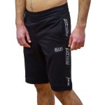 EMPORIO ARMANI MEN LOGO SERIES COTTON BOARD SHORTS  BLACK - Image 2