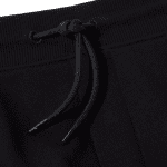 HUGO MEN DIZ222 FRENCH-TERRY-COTTON SHORTS WITH RED LOGO LABEL BLACK - Image 2