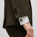 HUGO MEN E-FRAME FRAMED-LOGO CUFFLINKS WITH BLACK ENAMEL - Image 3