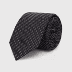 HUGO MEN MICRO DOT TIE CM 6 BLACK