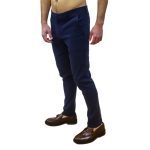 BOSS KAITO 1 SLIM-FIT TROUSERS IN A COTTON BLEND DARK BLUE - Image 2