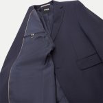 BOSS SLIM-FIT SUIT H HUGE 2PCS 224 IN VIRGIN-WOOL DARK BLUE - Image 10
