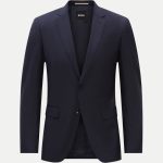 BOSS SLIM-FIT SUIT H HUGE 2PCS 224 IN VIRGIN-WOOL DARK BLUE - Image 2