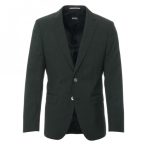 BOSS SUIT H HUGE 2PCS 224 IN VIRGIN-WOOL OPEN GREEN