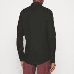 HUGO MEN EKOY EASY-IRON EXTRA-SLIM-FIT SHIRT IN COTTON POPLIN BLACK - Image 4