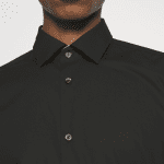 HUGO MEN EKOY EASY-IRON EXTRA-SLIM-FIT SHIRT IN COTTON POPLIN BLACK - Image 2