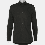 HUGO MEN EKOY EASY-IRON EXTRA-SLIM-FIT SHIRT IN COTTON POPLIN BLACK - Image 5