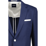 BOSS MEN H-HUTSON 231 SLIM-FIT JACKET IN STRETCH SOFT CONSTRACTED FABRIC DARK BLUE - Image 3