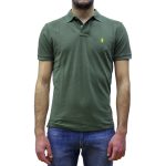 POLO RALPH LAUREN MEN SLIM FIT MESH POLO SHIRT DARK SAGE