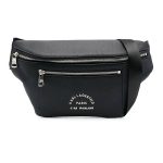 KARL LAGERFELD MEN LEATHER BUMBAG BLACK