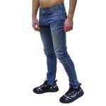 EMPORIO ARMANI MEN SLIM-FIT J06 JEANS WASED DENIM BLUE - Image 2