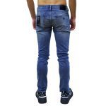 EMPORIO ARMANI MEN SLIM-FIT J06 JEANS WASED DENIM BLUE - Image 3