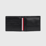 TOMMY HILFIGER MEN SIGNATURE CREDIT CARD AND COIN WALLET BLACK - Image 2