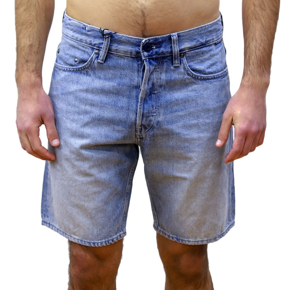 D20776-D317-C947-1 G-STAR RAW MEN TRIPLE AJEAN SHORTS LIGHT BLUE - Image 1