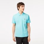 LACOSTE L1212 POLO CLASSIC FIT IN PETIT PIQUE TURQUOISE