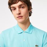 LACOSTE L1212 POLO CLASSIC FIT IN PETIT PIQUE TURQUOISE - Image 2