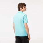 LACOSTE L1212 POLO CLASSIC FIT IN PETIT PIQUE TURQUOISE - Image 3