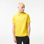 LACOSTE L1212 POLO CLASSIC FIT IN PETIT PIQUE YELLOW