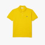 LACOSTE L1212 POLO CLASSIC FIT IN PETIT PIQUE YELLOW - Image 6