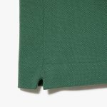 LACOSTE L1212 POLO CLASSIC FIT IN PETIT PIQUE KHAKI GREEN - Image 5