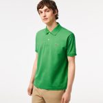 LACOSTE L1212 POLO CLASSIC FIT IN PETIT PIQUE GREEN