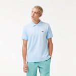 LACOSTE L1212 POLO CLASSIC FIT IN PETIT PIQUE LIGHT BLUE