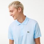 LACOSTE L1212 POLO CLASSIC FIT IN PETIT PIQUE LIGHT BLUE - Image 2