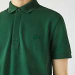 LACOSTE REGULAR FIT PARIS POLO STRETCH COTTON GREEN - Image 3