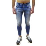 DSQUARED2 MEN MEDIUM DC WASH SKATER JEANS BLUE