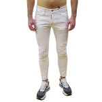 DSQUARED2 MEN WHITE BULL SKATER JEANS WHITE
