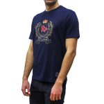 PAUL&SHARK MEN COTTON T-SHIRT WITH BADGE LOGO NAVY - Image 2