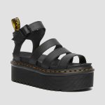 DR MARTENS  BLAIRE HYDRO LEATHER PLATFORM STRAP SANDALS BLACK - Image 5