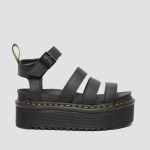 DR MARTENS  BLAIRE HYDRO LEATHER PLATFORM STRAP SANDALS BLACK - Image 6